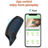 10 Modes Vibrating Penis Sleeve Liquid Silicone Cock Ring Male Rechargeable Waterproof APP Manual Vibrator Soft Extender Enlarger Testicle Restraint Prolonged Ejaculation Delayed Stamina Rings Girth Enhancer Sheath Sex Toys for Men