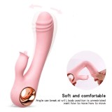 20 Vibrating Modes Heating Vibrator Licking Tongue Rechargeable 2-in-1 Electric Rabbit Dildo G-Spot Clit Dual Stimulator Sex Toy Gift for Women Girlfreind Wife