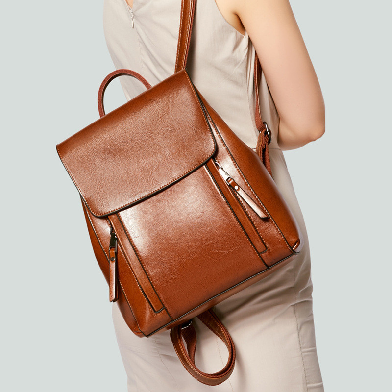 Women's Fashion High Quality Leather Backpack