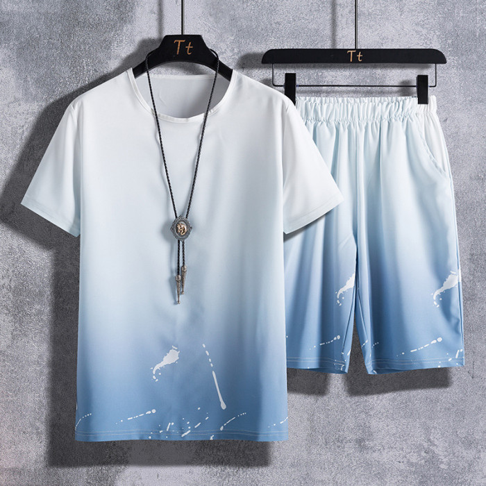 Men's Fashion Summer T-shirt Shorts Sets
