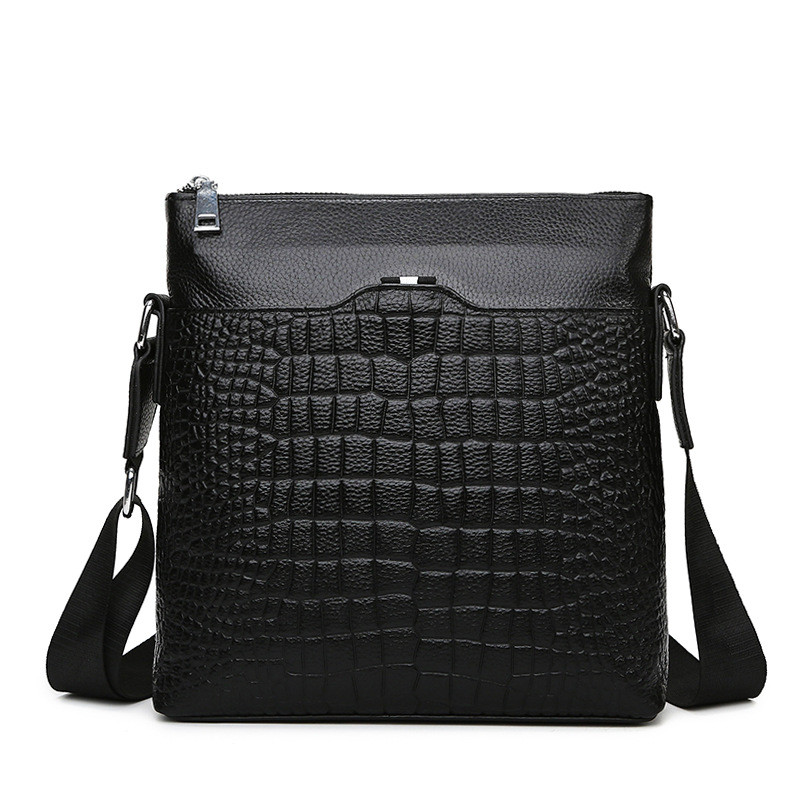 Men's Fashion Leather Black Shoulder Bags