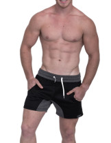 Taddlee Men's Sports Running Shorts Gym Training Boxer Trunks Solid Black Gray