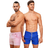 Taddlee Men's Swim Trunks Solid Brief Boxer Swimwear Swimsuits Square Cut Pocket