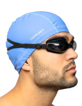 Taddlee Swimming Cap for Men PU Fabric Silicone Swimmers Caps Waterproof Adult Swim Hat Wear Accessories Large Size Pool Outdoor