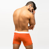 Taddlee Solid Orange Swimwear Men Swimsuits Swimming Briefs Board Shorts Bathing Suits Trunks