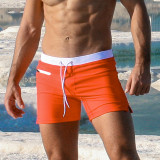 Taddlee Solid Orange Swimwear Men Swimsuits Swimming Briefs Board Shorts Bathing Suits Trunks