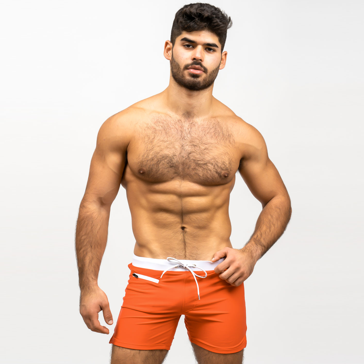 Mens orange hot sale bathing suits