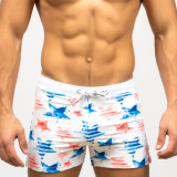 Taddlee USA Stars Men Swimwear Swim Boxer Brief Bikini Surfing Trunks Square Cut Swimsuits