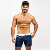 Taddlee Brand Solid Blue Sexy Men's Swimwear Swim Shorts Trunks Square Cut Black Blue Solid Color Swimsuits Boxers Bathing Suits Gay Board