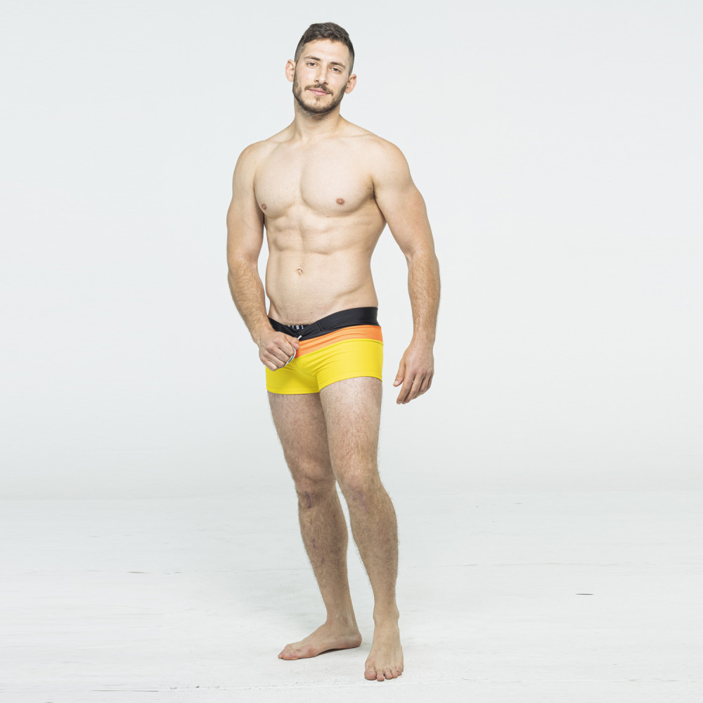 Men Swim Bikini Kpoplk Men's Square Leg Swim Briefs Swimsuit