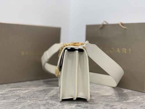 送料込【ブルガリ】新色! SERPENTI FOREVER 白 ナッパ ハンドバッグ Buy87368