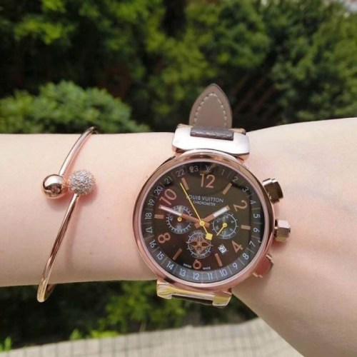稀少 ルイヴィトン 時計 タンブール ストリート ダイバー コピー モノグラム 33mm vuy88476