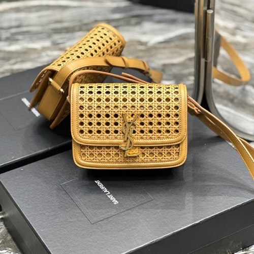 サンローラン ソルフェリーノ box 偽物 ウィッカー ショルダーバッグ Sac07398