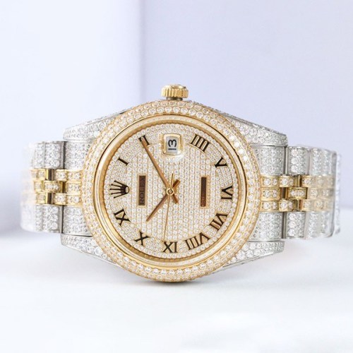 【日本未発売】ロレックス 時計 スーパーコピー デイトジャスト 41MM エナメル ダイヤモンドベゼル 18K rof46622