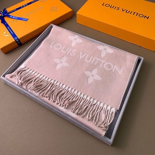 定番 ルイヴィトン モノグラム ウールマフラー 偽物 エシャルプ・LV エセンシャル M77854